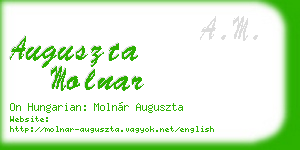 auguszta molnar business card