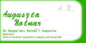 auguszta molnar business card